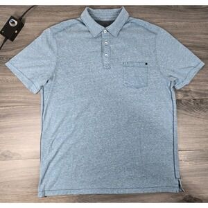 Tommy Bahama Island Zone Polo Shirt Mens‎ Medium Blue Comfort